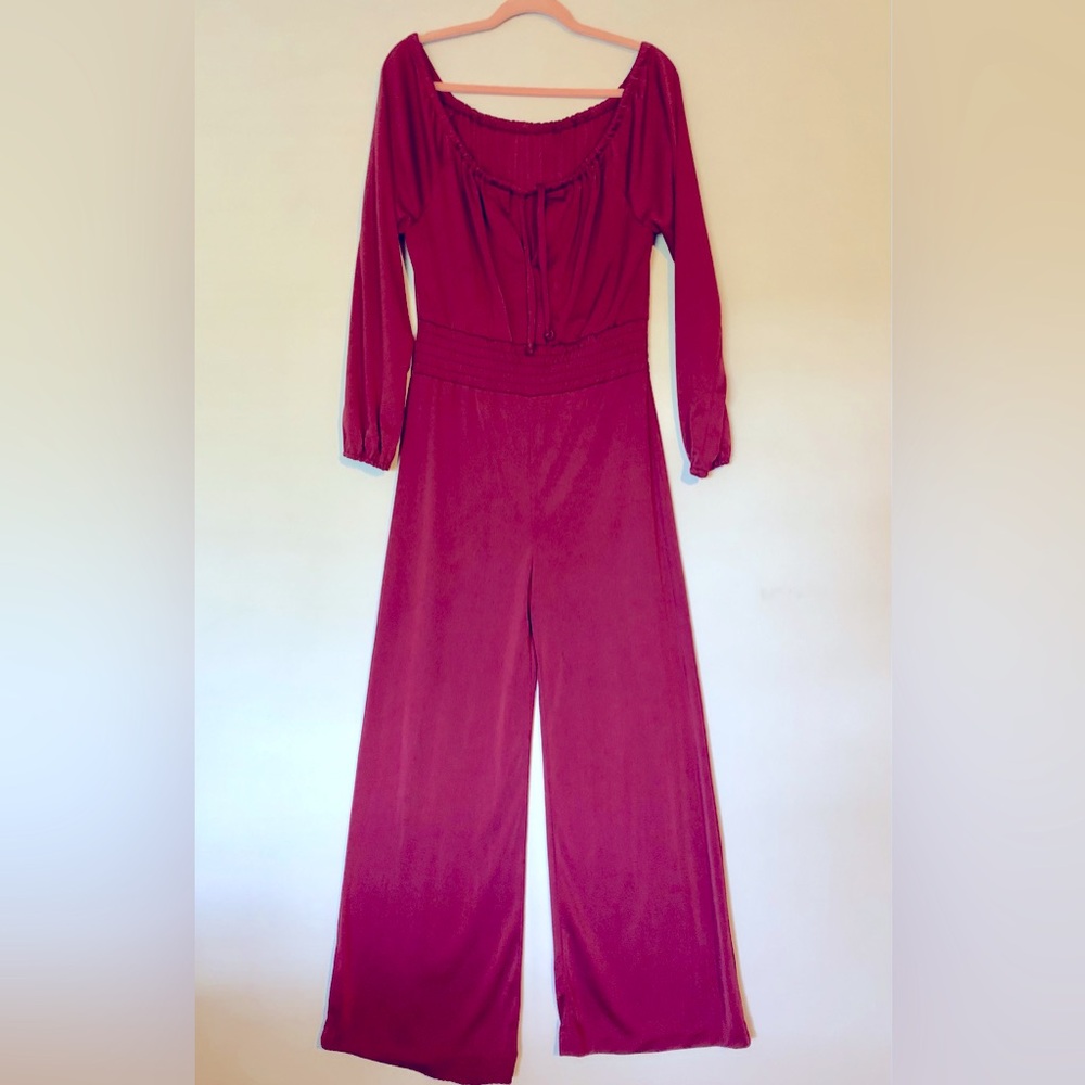 Burgundy vintage jumpsuit